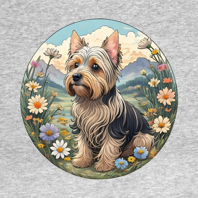 Yorkie Spring Flowers by Pet And Petal